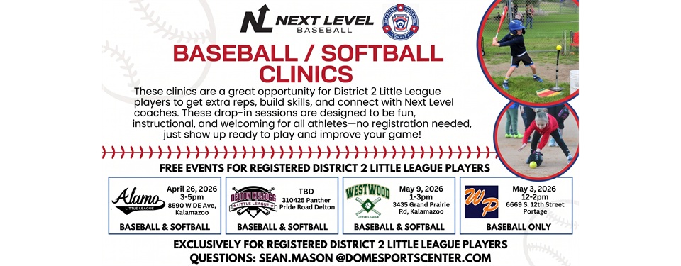 Next Level Baseball/Softball Clinics