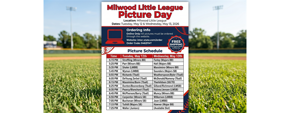MILWOOD LITTLE LEAGUE PICTURE DAY